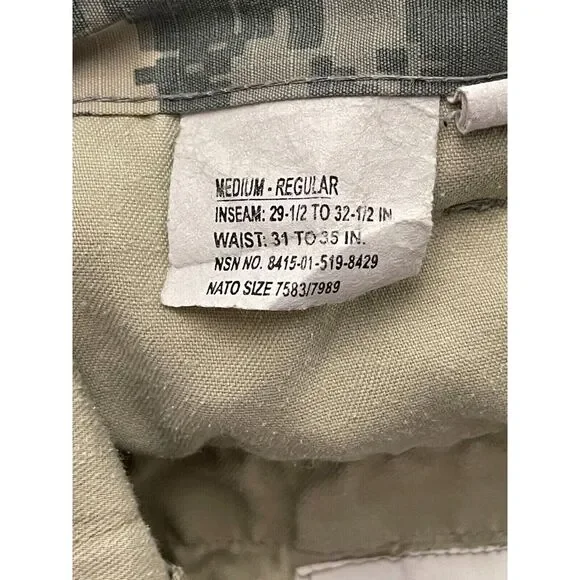 Digital BDU Coat & Trouser Utility Army Combat Uniform Med-XL Coat Med-Reg Pants - Picture 9 of 12